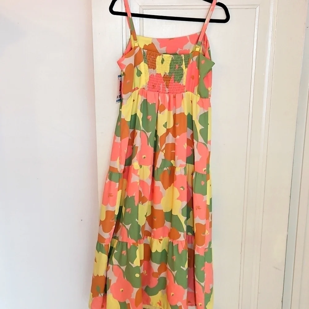 Social Standard by Sanctuary Maxi Tiered Floral Dress, Sz L, NWT, 149$ Retail
